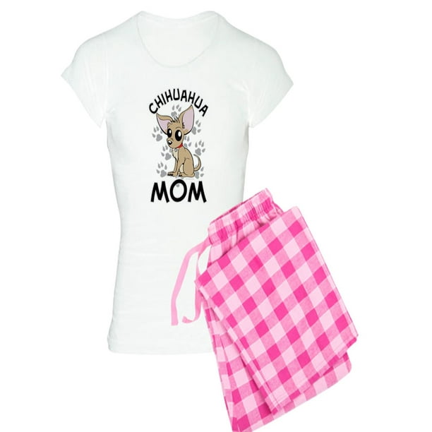 CafePress Chihuahua Mom Womens Dark Pajamas Womens PJs